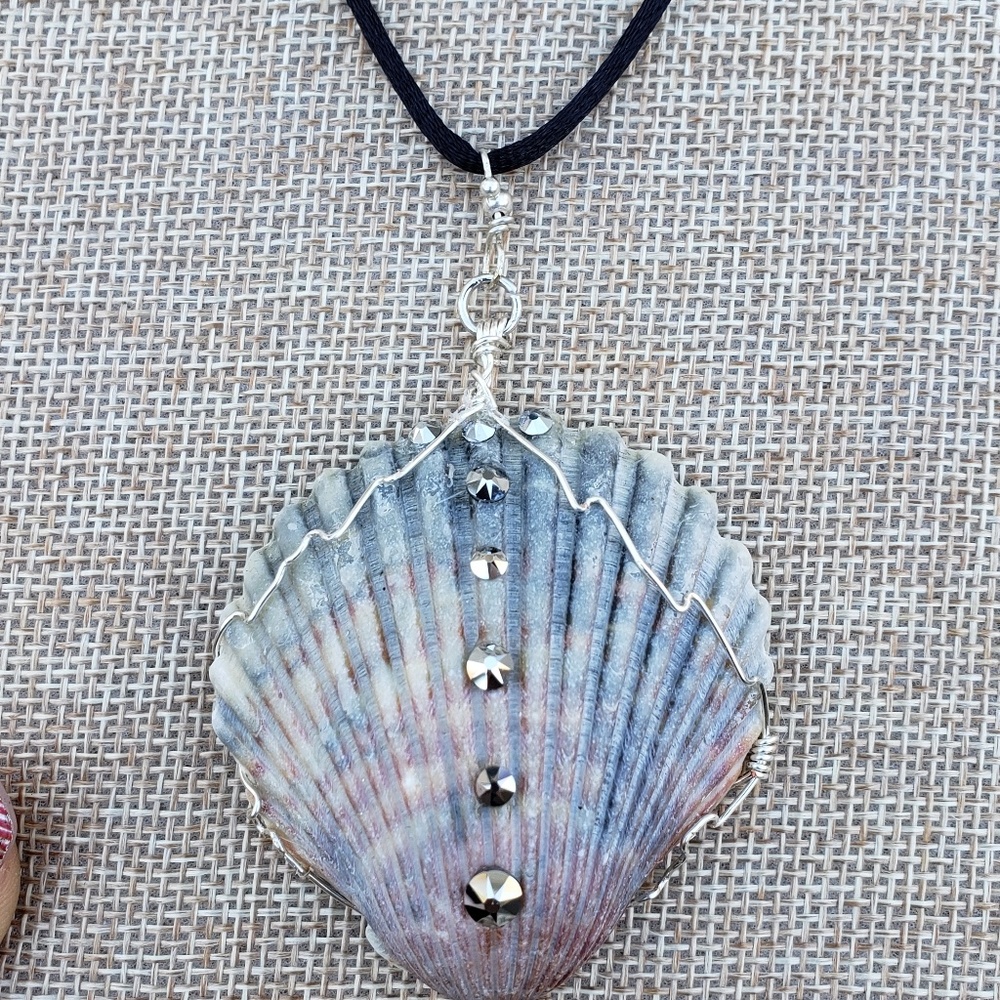 One-of-a-kind Swarovski Sea Shell Pendant